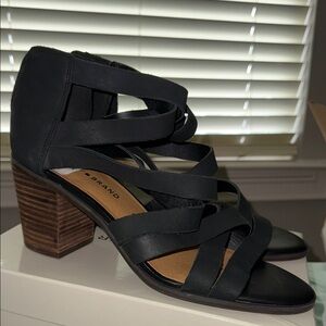 Lucky Brand Black Strappy Heels